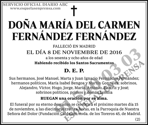 María del Camen Fernández Fernández